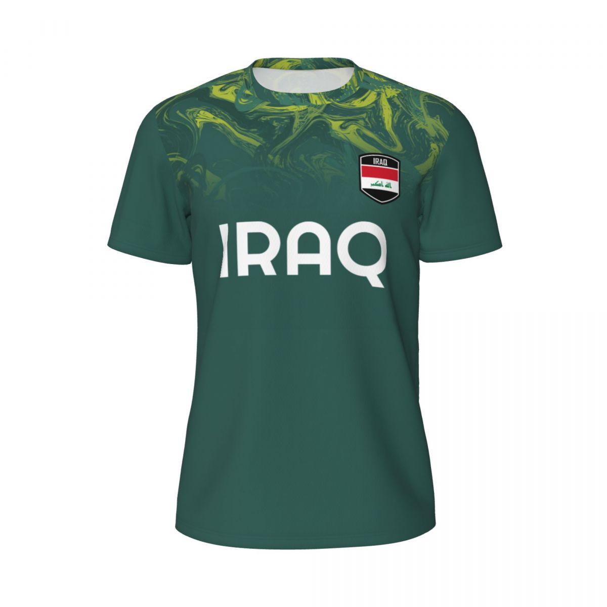 

Футболка с 3D-принтом с флагом Ирака, мужская летняя сетчатая футболка с короткими рукавами для любителей футбола, бега, велосипеда, тенниса, фитнеса M