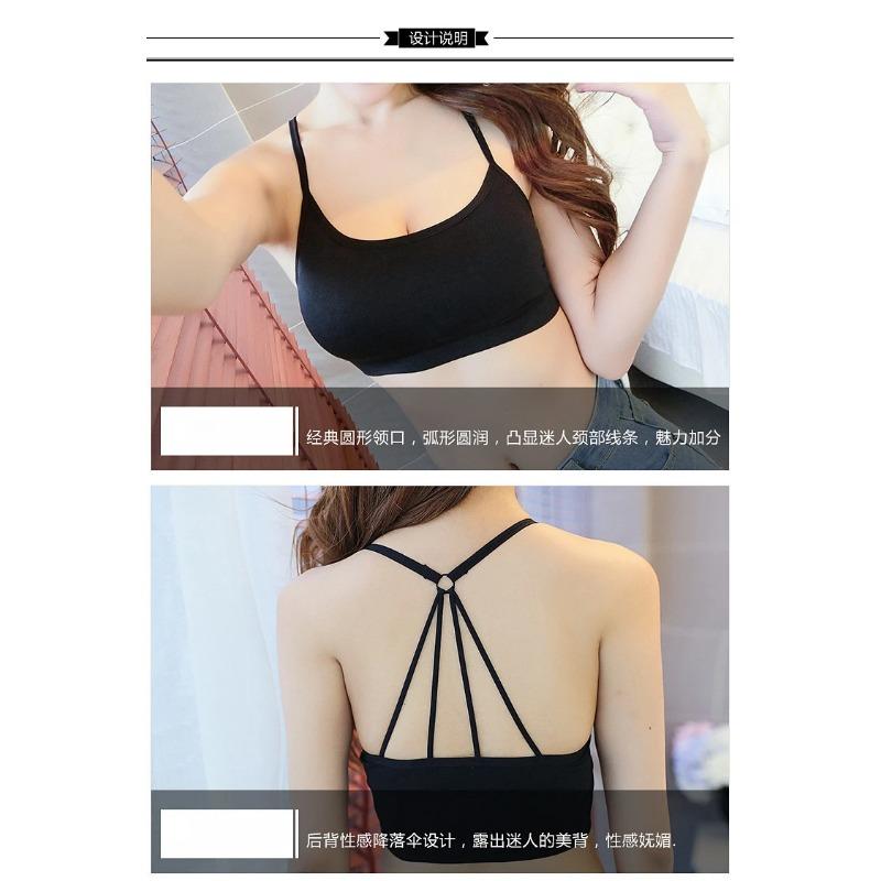 Women's Solid Color Corset Style Tank Top Sports Bra with Beauty Back Design