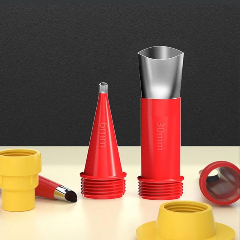 Düsenset zum Abdichten, 22 Stück Edelstahl-Silikonspitzen zum Abdichten 6/7/9/10/11/12/13/14/15/16/18/20/23/25/28/30 mm