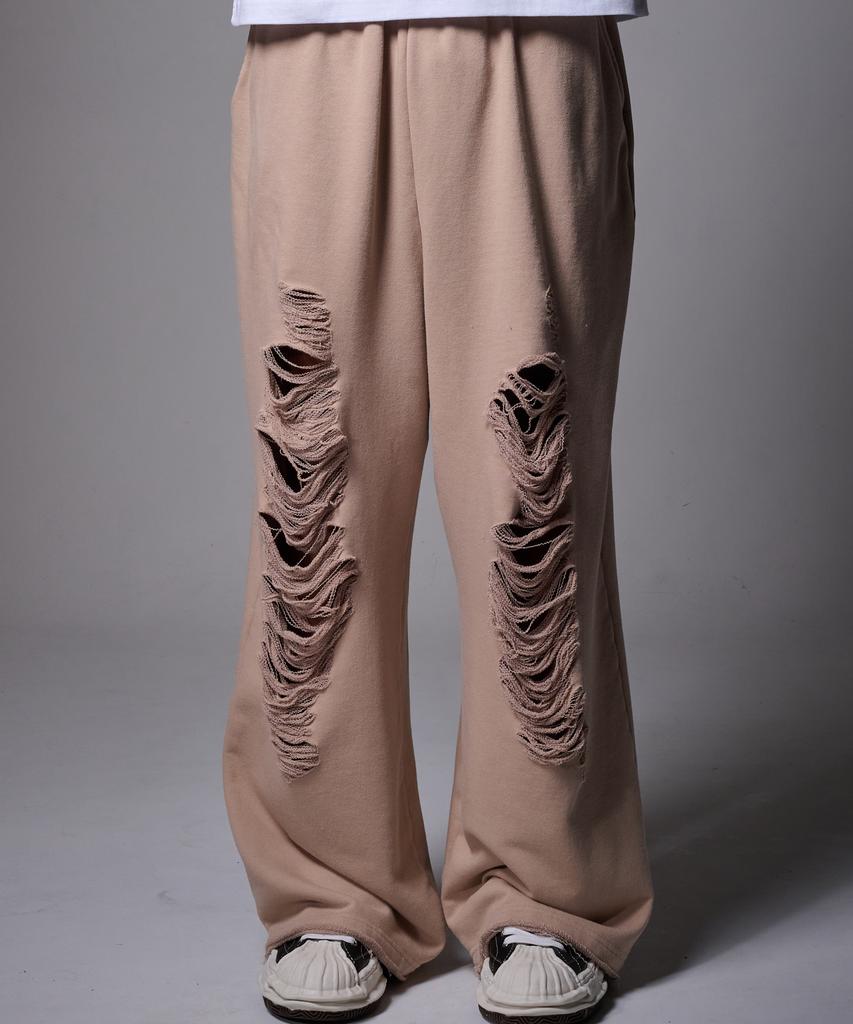 Pantaloni della tuta Peideomeonteu Class Danneggiati Graffiati (Grigio)