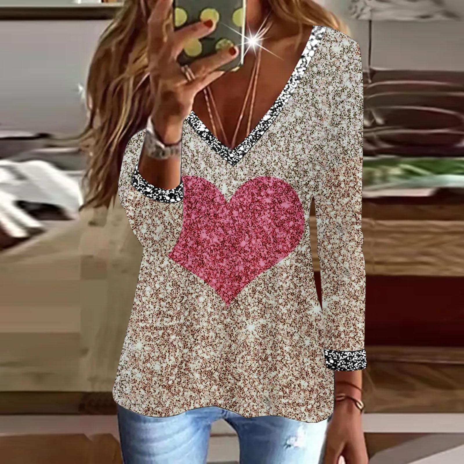 

Модні жіночі блузки з блискітками Осінній одяг Повсякденні топи з довгими рукавами Жіночі сорочки з 3d-принтом Вільні туніки Футболки Пуловери Блузки 3XL