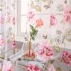 Topfinel Floral rene vinduesgardiner for vinduer Luksus rene gardiner til kjøkken Stue Soverom Vindu Behandlinger Panel Grommet