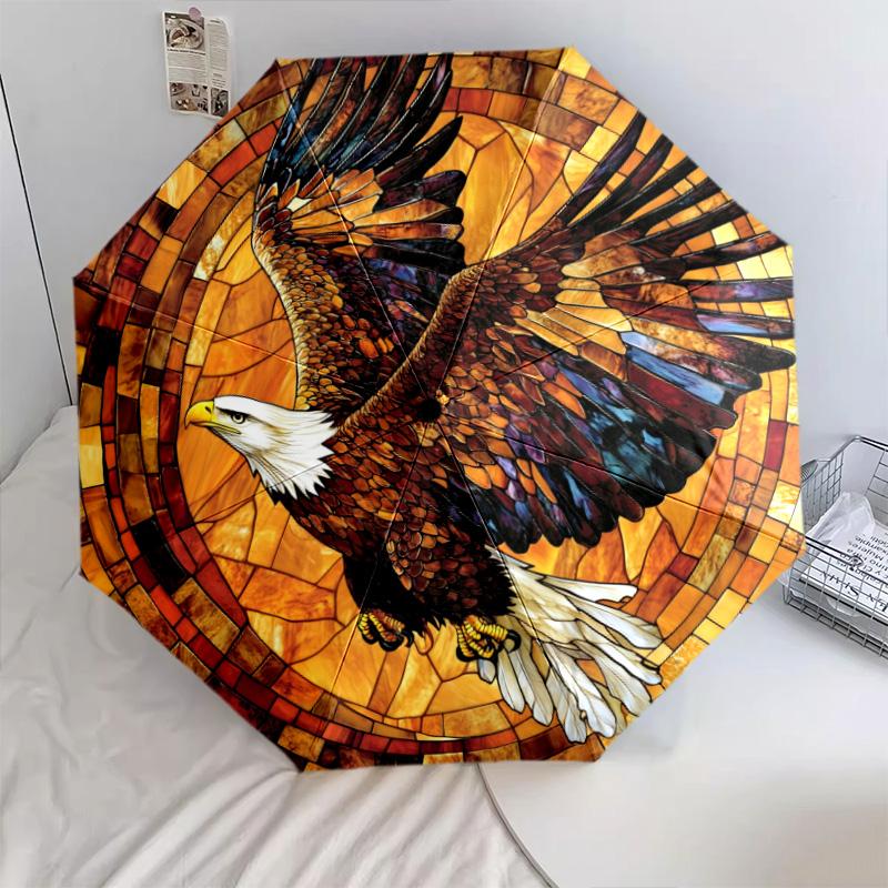 Colorful Animals Pattern, Automatic Folding Umbrella, Portable and Foldable Design, 8 Ribs, a Christmas or Birthday Gift.