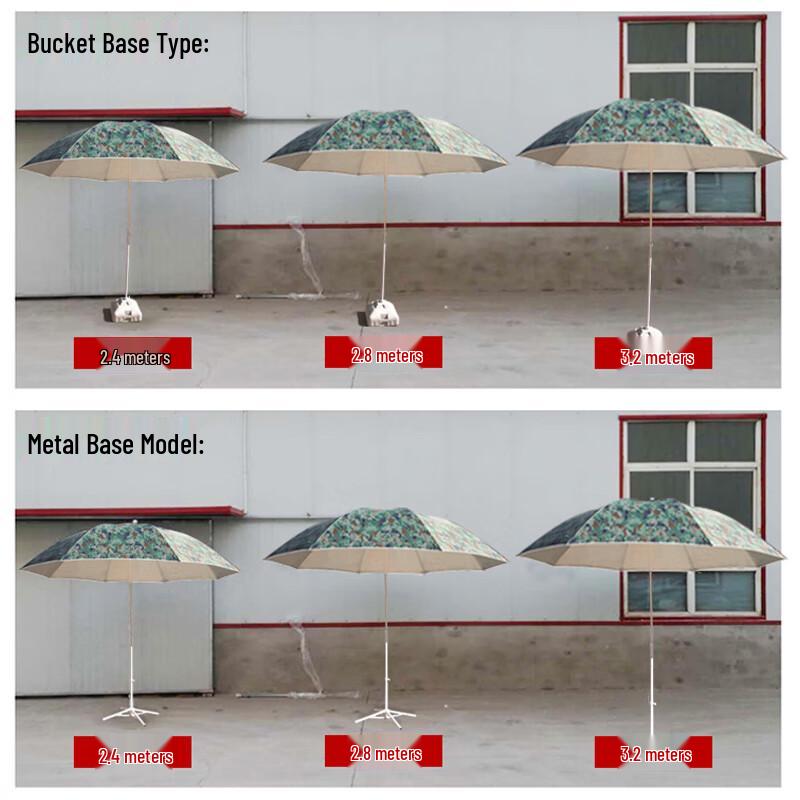 2.8m Camouflage Outdoor Sun Shelter with Metal Base