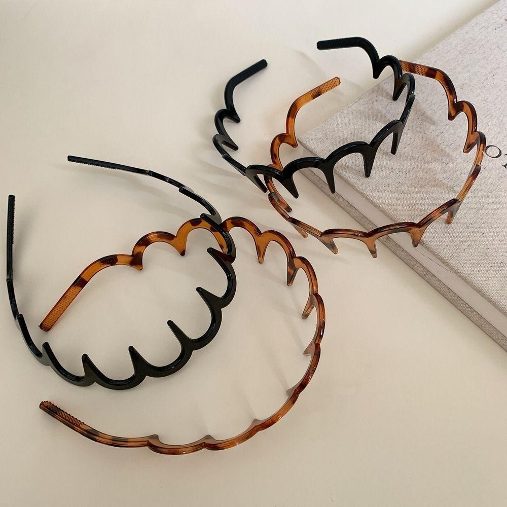Women Hair Hoop Plastic Hair Band Foldable Face Wash Hairband Sweet Non-Slip Headband  Makeup