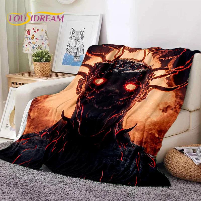 Gothic Horror Monsters Demon Ghost Soft Flannel Blanket for Beds Bedroom Sofa Picnic,Throw Blanket for Cover Outdoor Leisure Nap