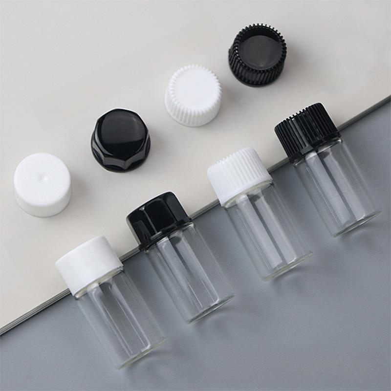 "Verschiedene kleine Glasflaschen: 1ml, 2ml, 3ml, 4ml, 5ml Ätherische Öle & Proben Schraubverschluss Ziehröhrchen Flaschen"