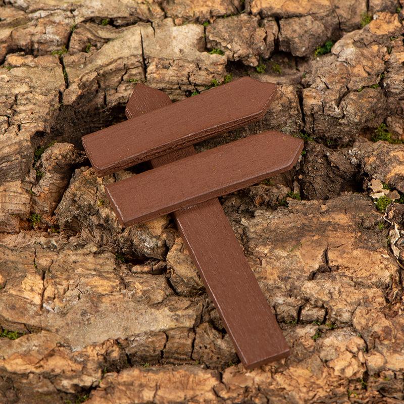 Moss Micro Landscape Ornaments Multi-colored Wooden Guide Signs Succulent Pot Garden Wooden Fence Process Accessories