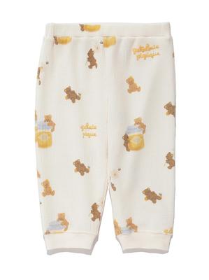Gelato Pique Baby Honey Bear Print Long Pants PBCP254463 OWHT