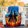 Attack on Titan printed throw blanket—lightweight,soft,warm;versatile blanket for all seasons—perfect as &air-conditioning throw,nap blanket