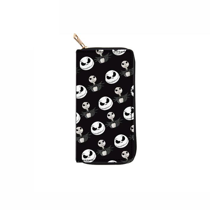 New Skull Long Zipper Wallet Christmas Fright Night Clutch Wallet