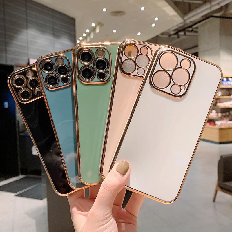 Electroplating Phone Case For IPhone 17 16 15 14 13 12 11 Pro Max Shockproof Back Cover