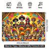 1pc Day of the Dead Celebration Art Tapestry  Classic Weaving Wall Decoration  Suitable for Indoor and Outdoor Parties