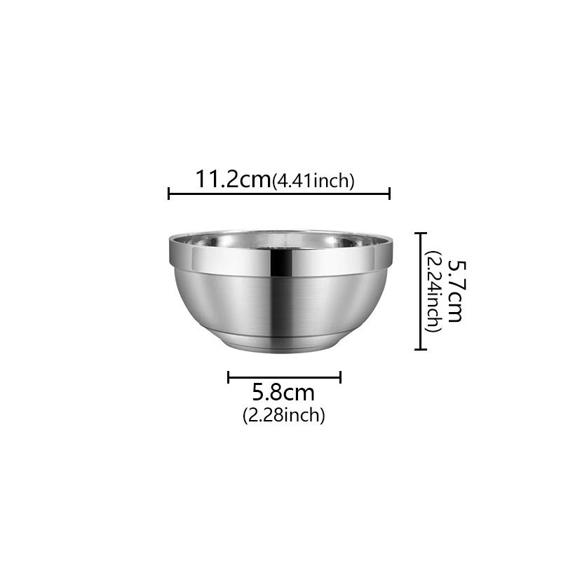 

Stainless Steel stackable and drop resistant bowl Salad Bowl Round Soup Bowl NoodleFaced Bowl Children Adult Insulated Rice Bowl