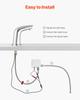 Touchless Bathroom Sink Faucet, Automatic Motion Sensor Restroom Toilet Faucet Cold Water with Hole Cover Plate, Battery Operated for 9.5 mm Pipe