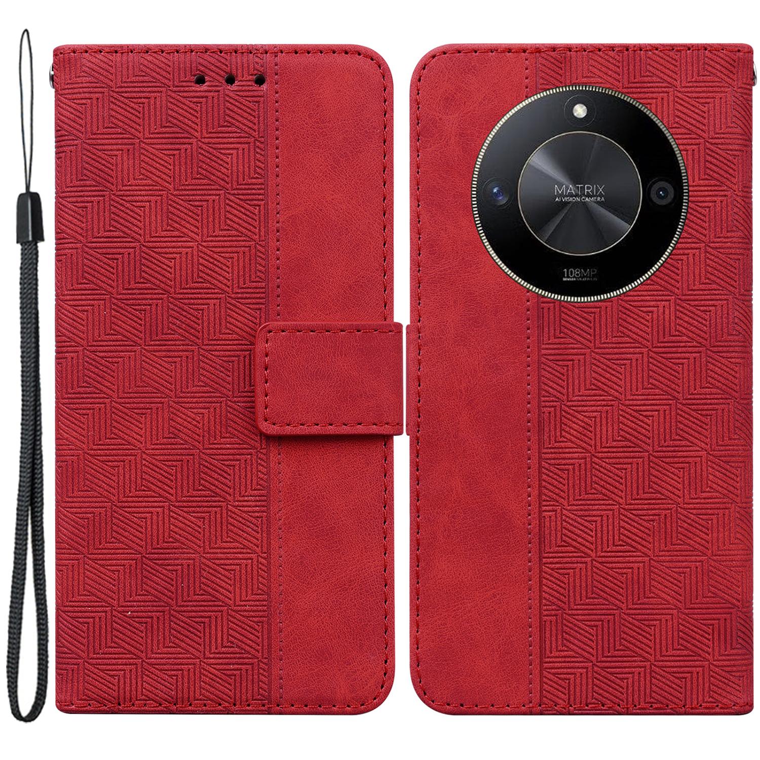 

For Honor X9b 5G/Magic6 Lite 5G/X50 5G Case PU Leather Anti-drop Imprinted Flip Phone Cover F