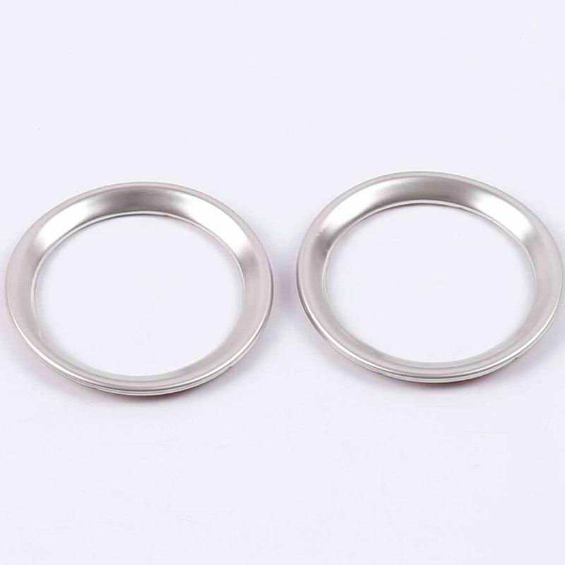 For Mazda CX-5 CX5 2nd Gen 2017 2018 Car ide Column Door Audio Speak Sound Cover Ring Circle Trim 2PCs