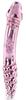 Rhinestone Scepter Glass Dildo 23 X 3.6cm Pink - Glass Worxx TOYJOY - Glass Dildos