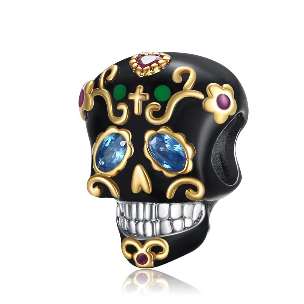 Funny Halloween Charm Bead Charms copper Pumpkin Ghost Witch Magic Hat Pendant Bead Compatible With Authentic Bracelets Necklaces Do It Yourself Jewel