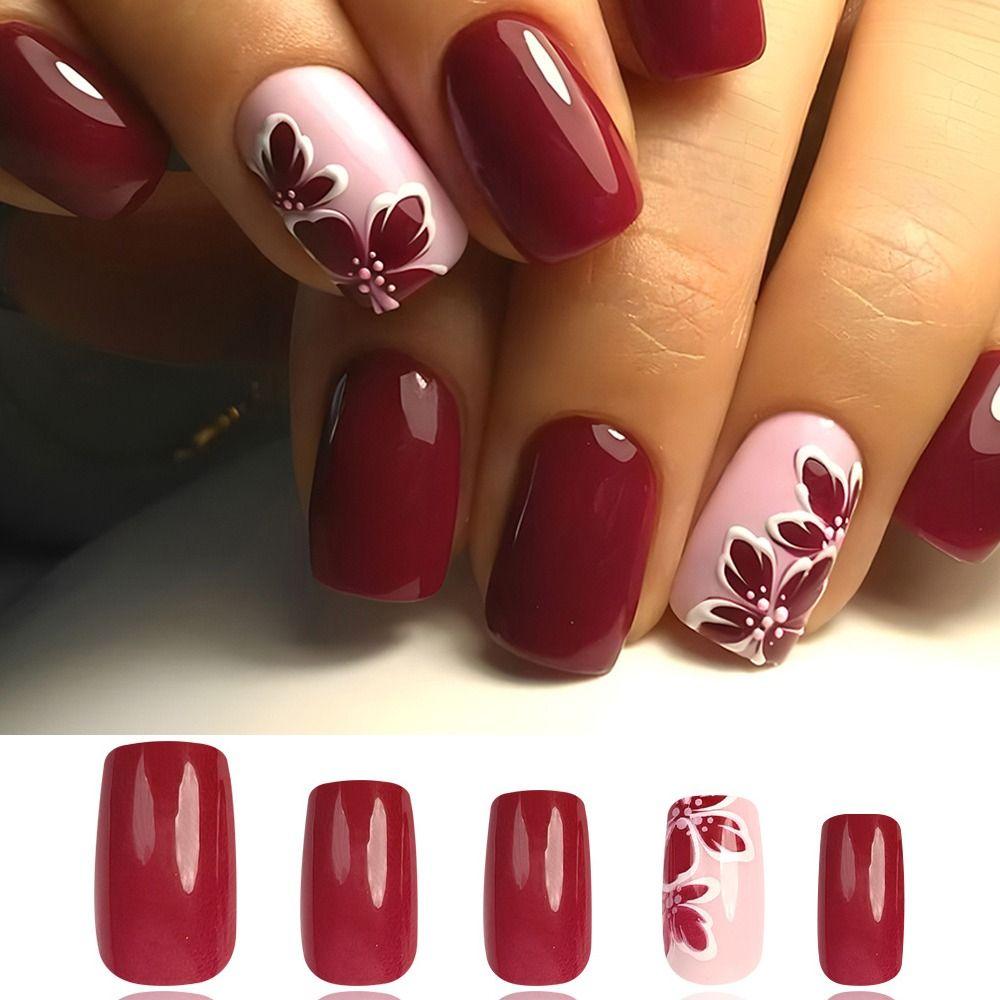 

French Fake Nials Simple Press on Nails New False Nails Women Girls