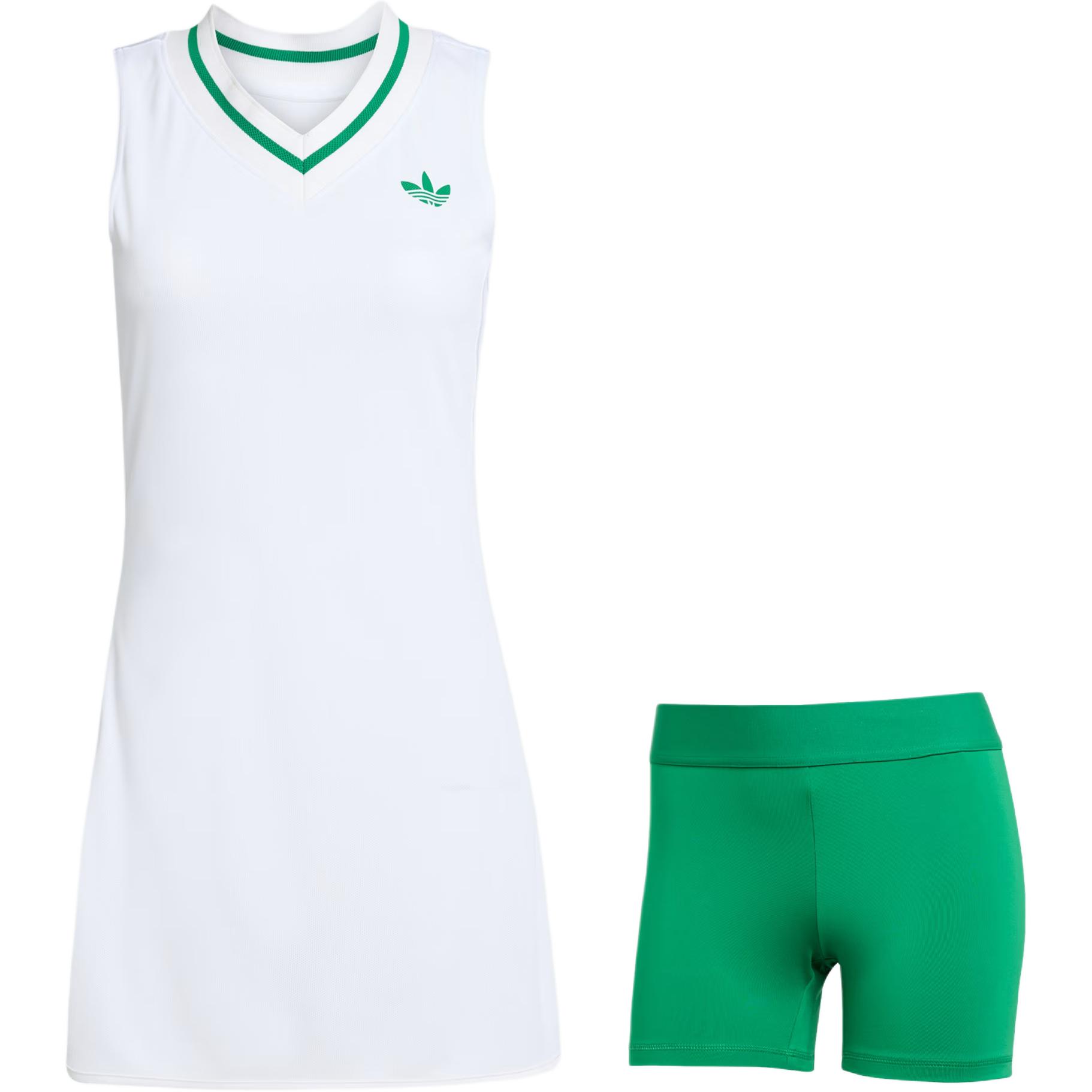 

Adidas Originals Letter Logo Slim Fit V-Neck Dress Set Women Dress Set HZ0799 XS