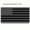 2 Stück Kleine Mattschwarze Amerikanische Flagge Aufkleber Decal für Auto 3D US Amerikanische Flagge Emblem Decals für LKW für LKW Auto Motorrad