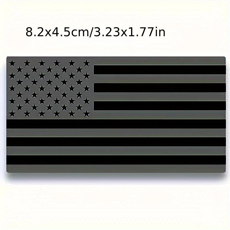 2 Stück Kleine Mattschwarze Amerikanische Flagge Aufkleber Decal für Auto 3D US Amerikanische Flagge Emblem Decals für LKW für LKW Auto Motorrad