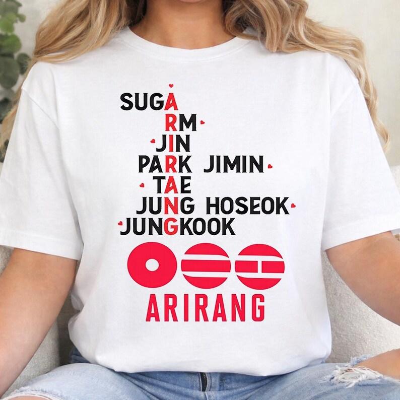 Летняя модная трендовая футболка 2026 года Arirang Swim Tour Concert Shirt, Мерч айдол-группы Bangtan, Футболка с сублимацией Kpop World Tour Swim Track 2026 4XL