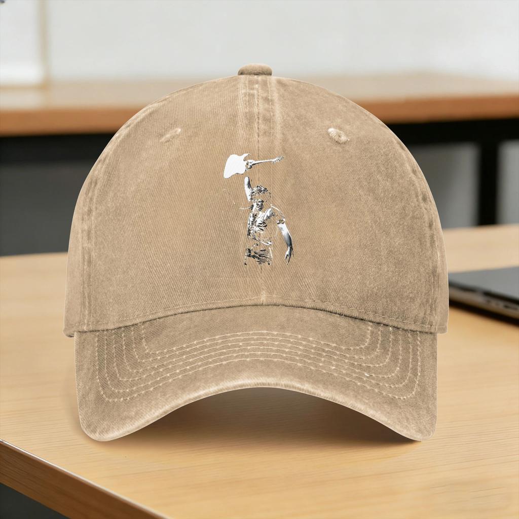 Bruce Springsteens Music Washed Baseball Cap Fashion Sun Hip Hop Hats Summer Women Unisex Running Hippie Baseball Caps