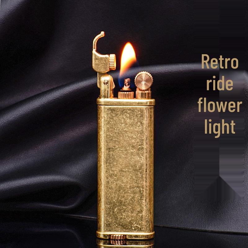 CHIEF Leader 316 Ultra-Thin Slim Metal Windproof Kerosene Lighter with Flint - High-End Men's Gift