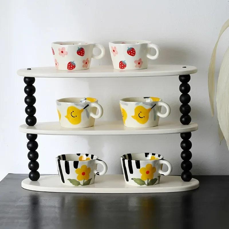 Handgekniffene Keramiktasse Design kreative handbemalte Wassertasse hochwertige Kaffeetasse niedliche Frühstückstasse