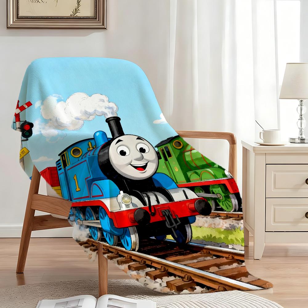 Animation T-Thomas Friends Throw  Flannel Throw Blanket,Bed Home Office Nap Blanket Travel,Camping,Picnic Blanket Soft Decor
