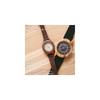 Nafuka NFK-76100 Wooden Case Analog Quartz Watch Leather Strap Lightweight Unisex Pair Watch