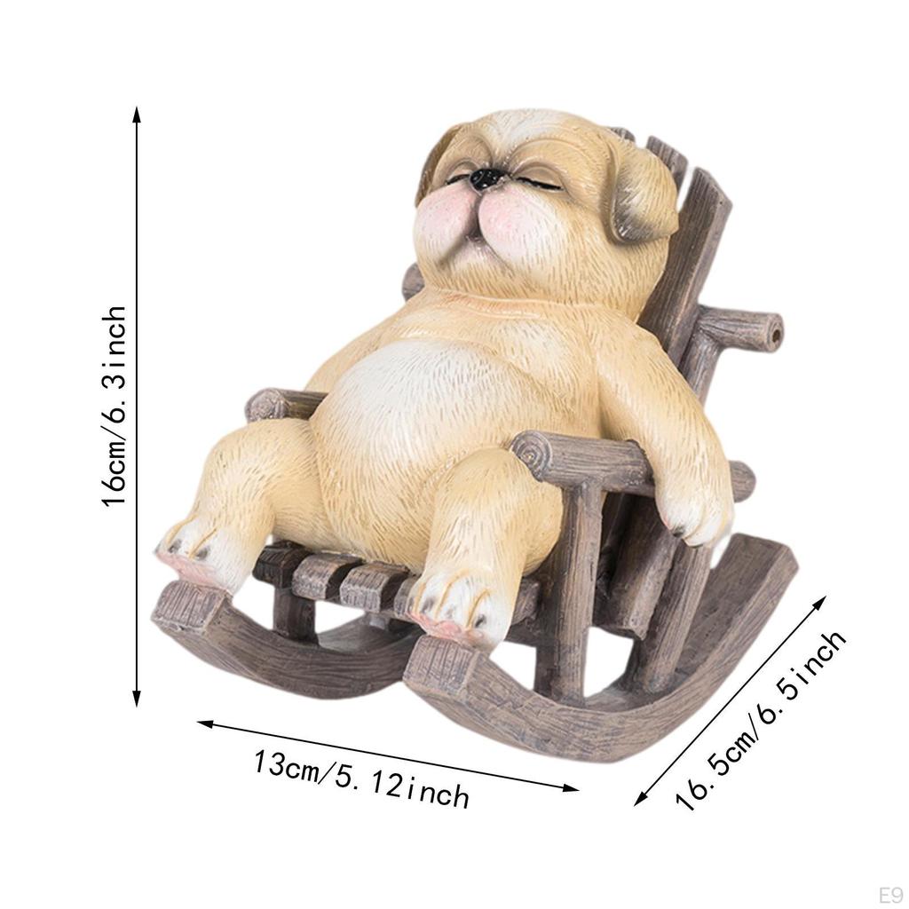 Schaukelstuhl-Figur mit Tiermotiv, Heimdekoration, Akzentstück