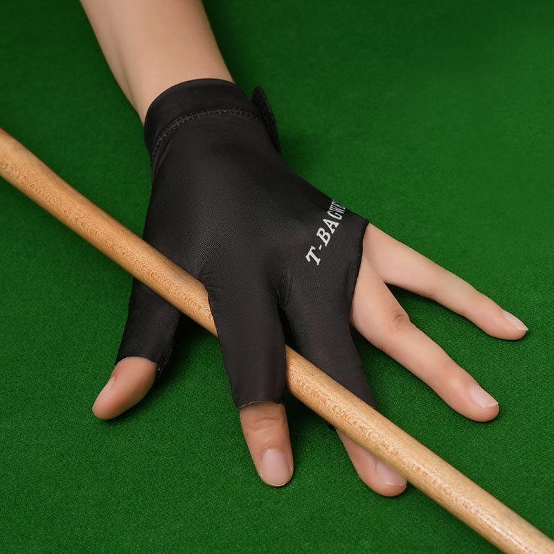 Men's and Women's Billiards Finger Exposed Professional Snooker Competition Anti Slip Thin Three Finger High Elastic Billiards Gloves