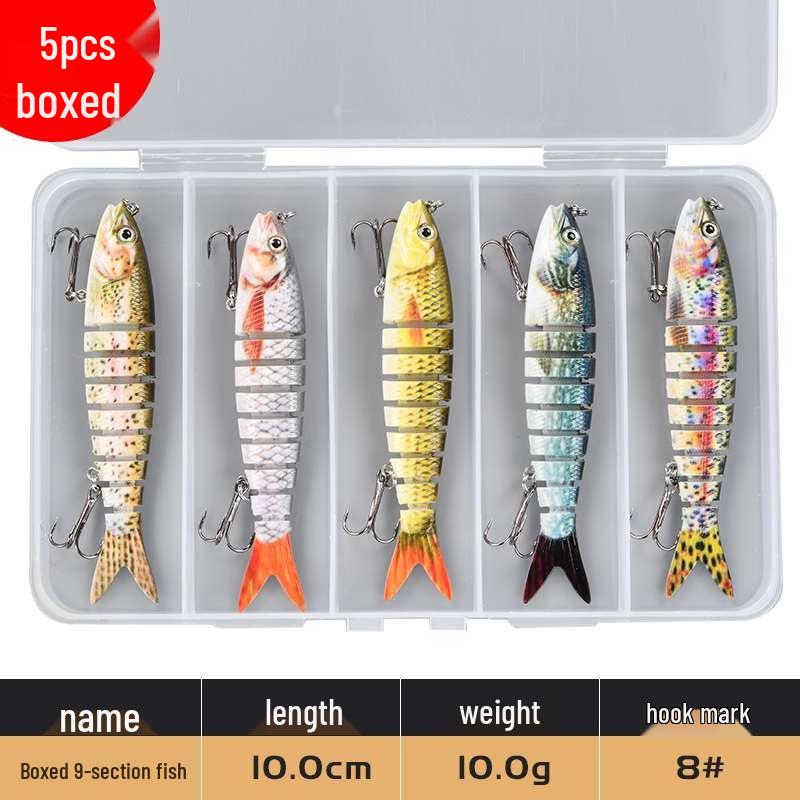 9-Section Bionic Loach Soft Bait Set: Long Cast, Slow Sinking, 10cm/10g, Realistic Fishing Lure