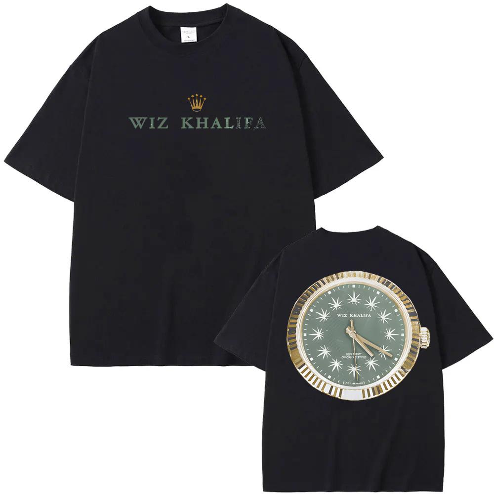 KUSH TIME T-SHIRT Wiz Khalifa Fashion T Shirt Summer Casual O-neck Tshirt New Style 100% Cotton Comfortable Short Sleeve Tops XS чёрный