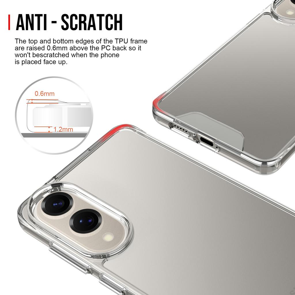 For Samsung Galaxy S25 Edge Case TPU Frame Clear PC Back Phone Cover