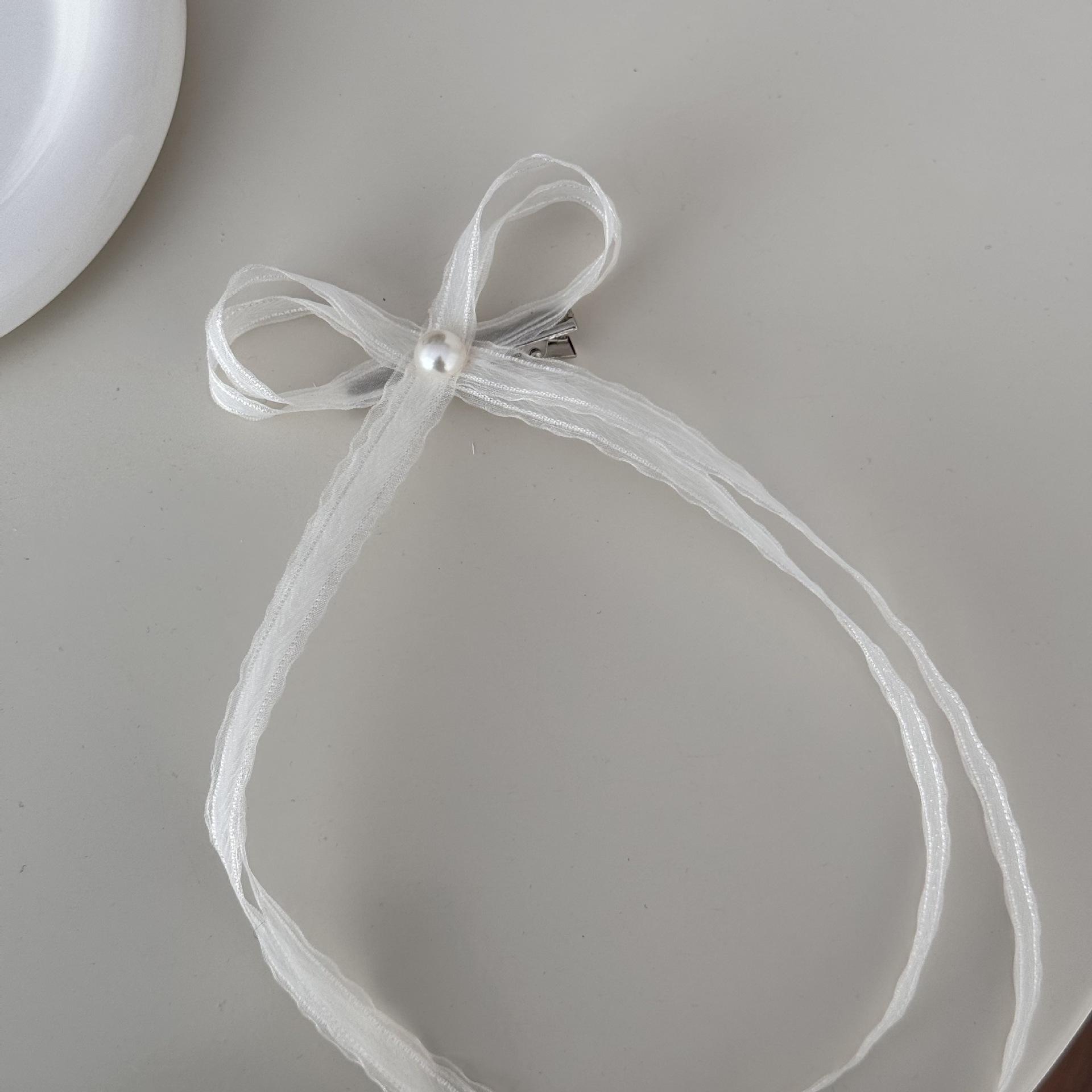 

Hair clips for girls women bows pin accessories korean Ribbon new in crabs fairy pearl popular vintage trendy fashion kpop