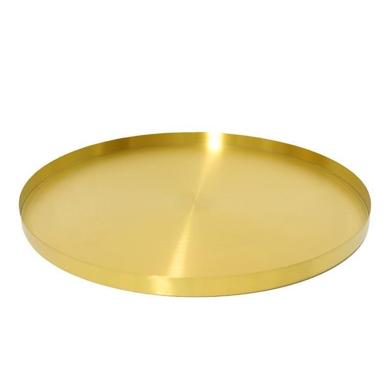 Elegant Metal Serving Plate With Electroplated Finish For Home And Hotel Use