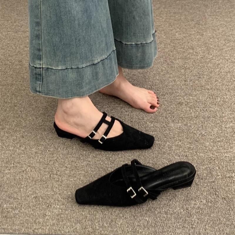 Leopard High Heels Slippers Women Square Toe Sandals Mules Shoes Summer 2025 Trend Designer Shoes Sexy Woman Pumps Dress Slides