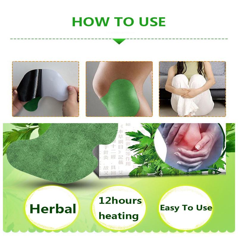 12pcs/bag New Knee Plaster Sticker Wormwood Extract Knee Joint Ache Pain Relieving Paster Knee Rheumatoid Arthritis Body Patch