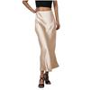 Stylish And Elegant Silky Satin Midi Skirt, Versatile, Slimming And Flowing Bodycon Maxi Skirt For Women.