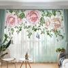 Moon Flower Swan Tree River Forest Natural View Window Curtain For Living Room Kids Bedroom Bathroom Kicthen Door Home Decor2Pcs