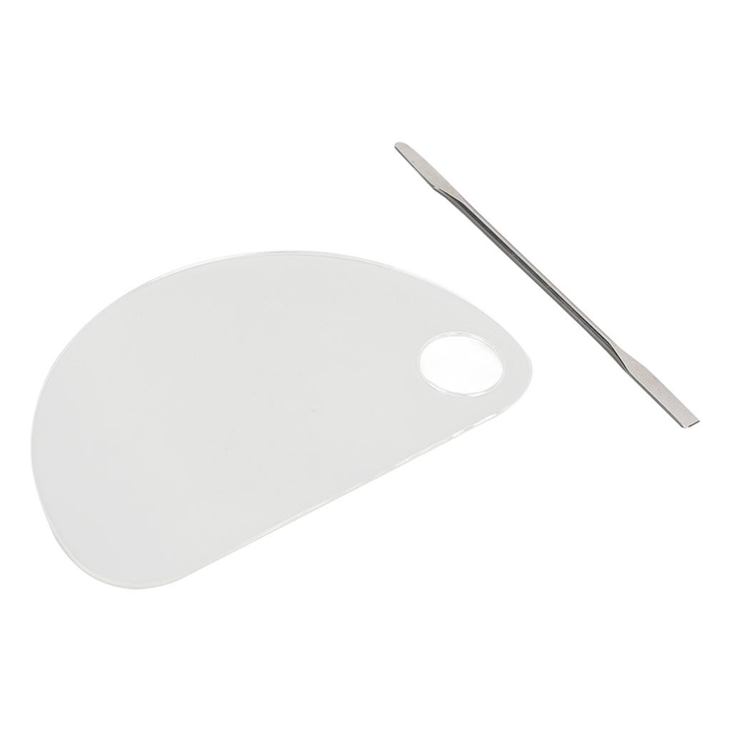 Paint Pallet Acrylic Transparent Semi Circular Avoiding Pollution Smooth Surface Paint Mixing