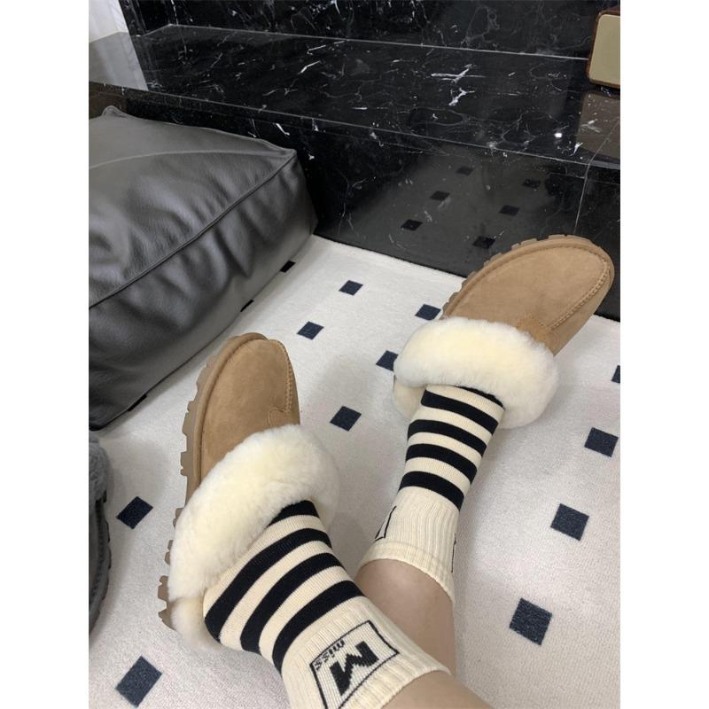 

Тапочки женские пушистые зимние новые овчина мех интегрированная сумка голова тянуть теплые пушистые тапочки верхняя одежда женщины 38 малиновый