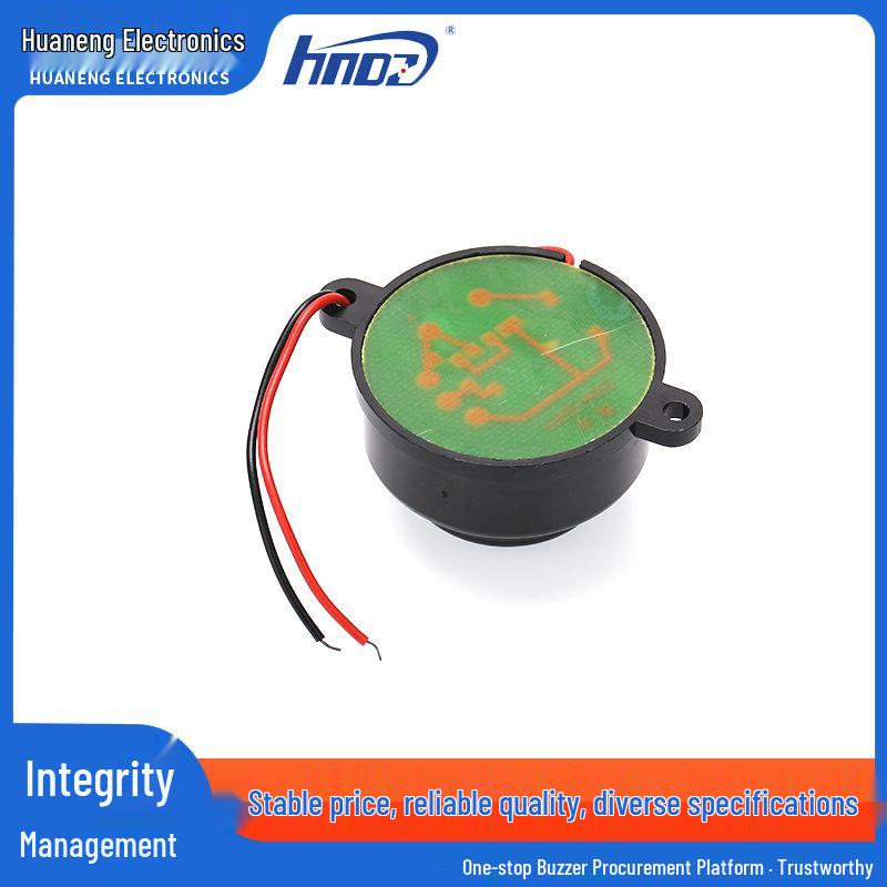 HND-4023 Piezoelectric Buzzer with Continuous, Musical, and Intermittent Alarm Sounds