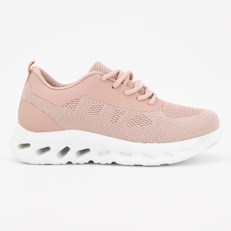 Baskets toile à lacets bi color semelle à motif Femme KELARA