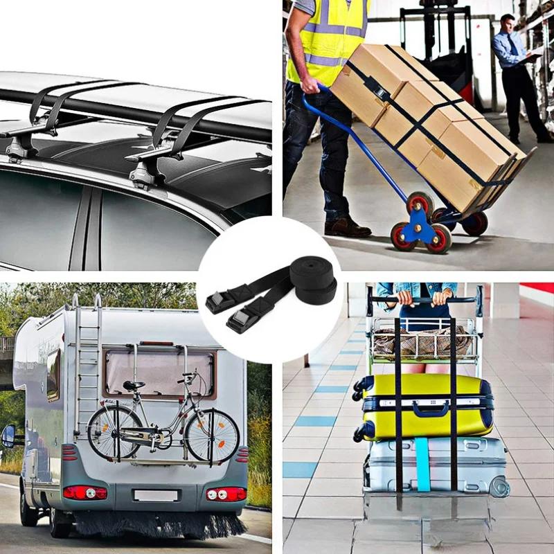 3m Cargo Strap Ratchet Tensioner Freight Car Fixed Tightener Tighten Rope for Luggage Goods Transportation Outdoor Camping