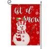 Double-Sided Christmas Garden Flag Featuring a Snowman, Perfect for Winter Decor In Your Outdoor Space